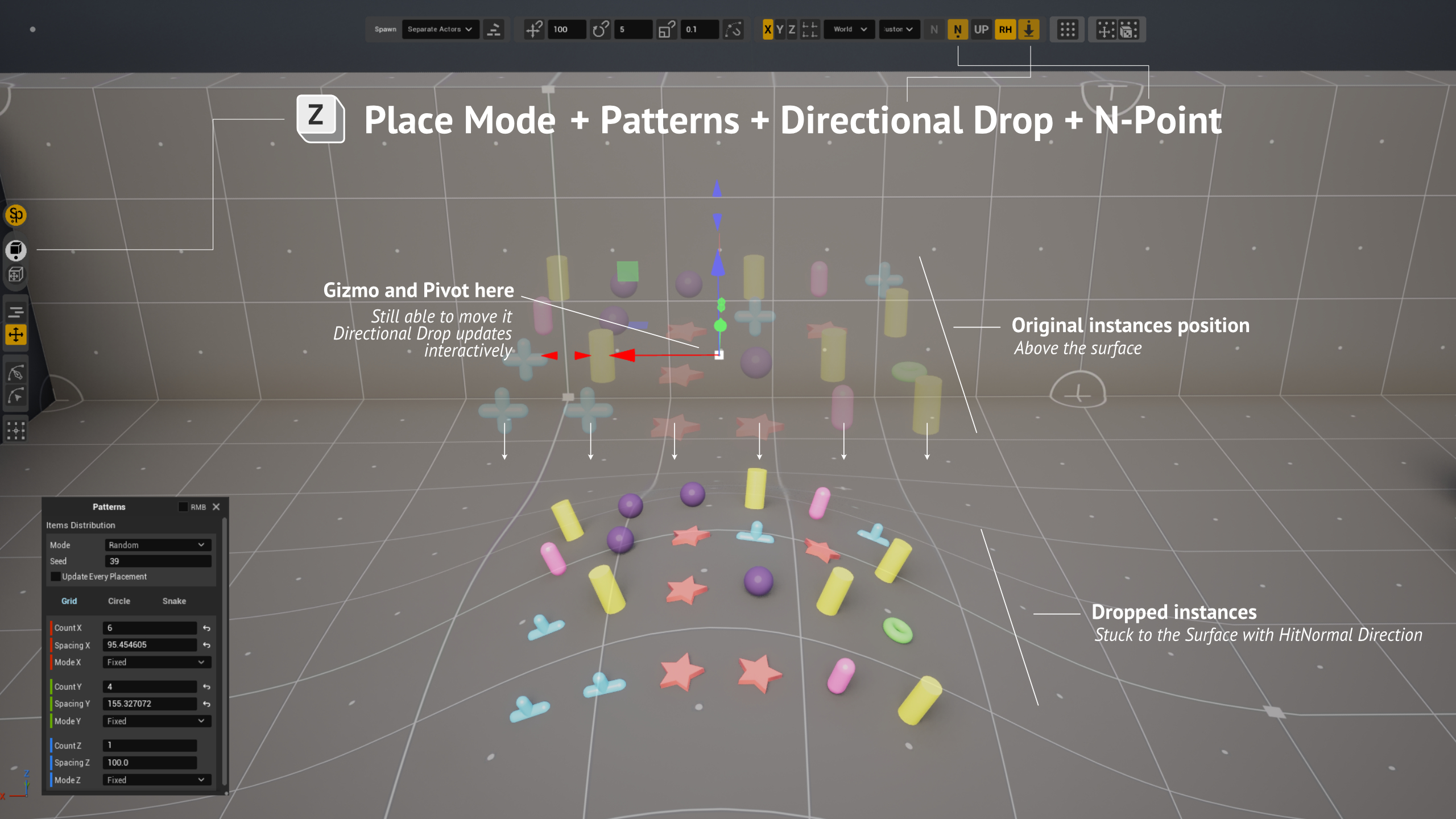 Directional Drop post-process
